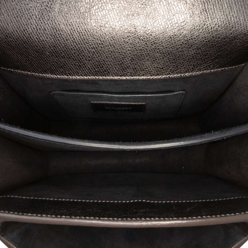 Saint Laurent Medium Metallic Leather Monogram Sunset Crossbody - 4