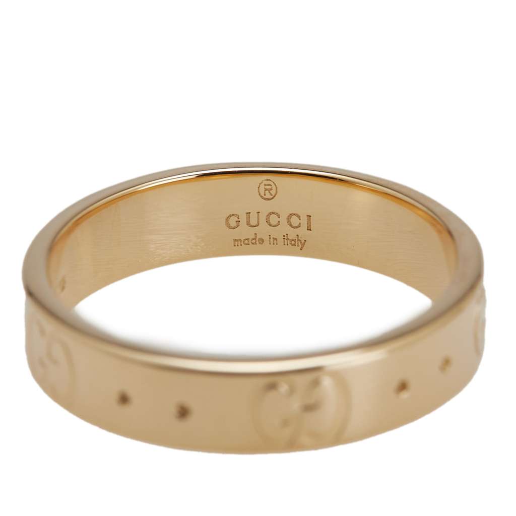 Gucci 18K Yellow Gold Icon Ring - Side view