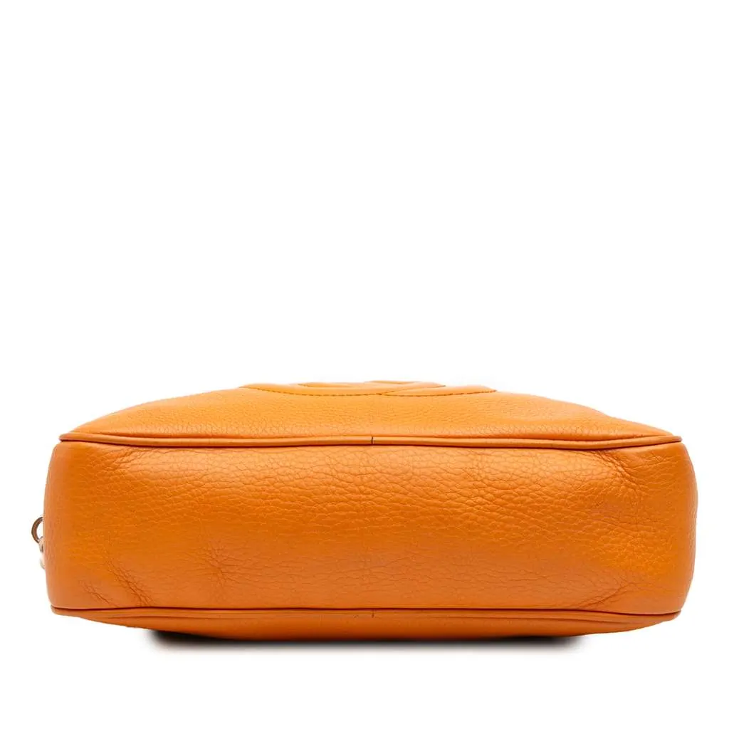 Gucci Leather Soho Chain Zip Shoulder Bag Orange Leather Good - Inside View