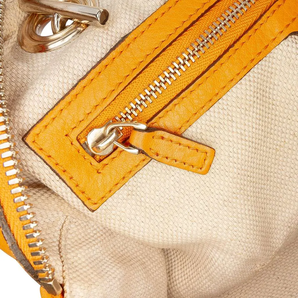 Gucci Leather Soho Chain Zip Shoulder Bag Orange Leather Good - Box View