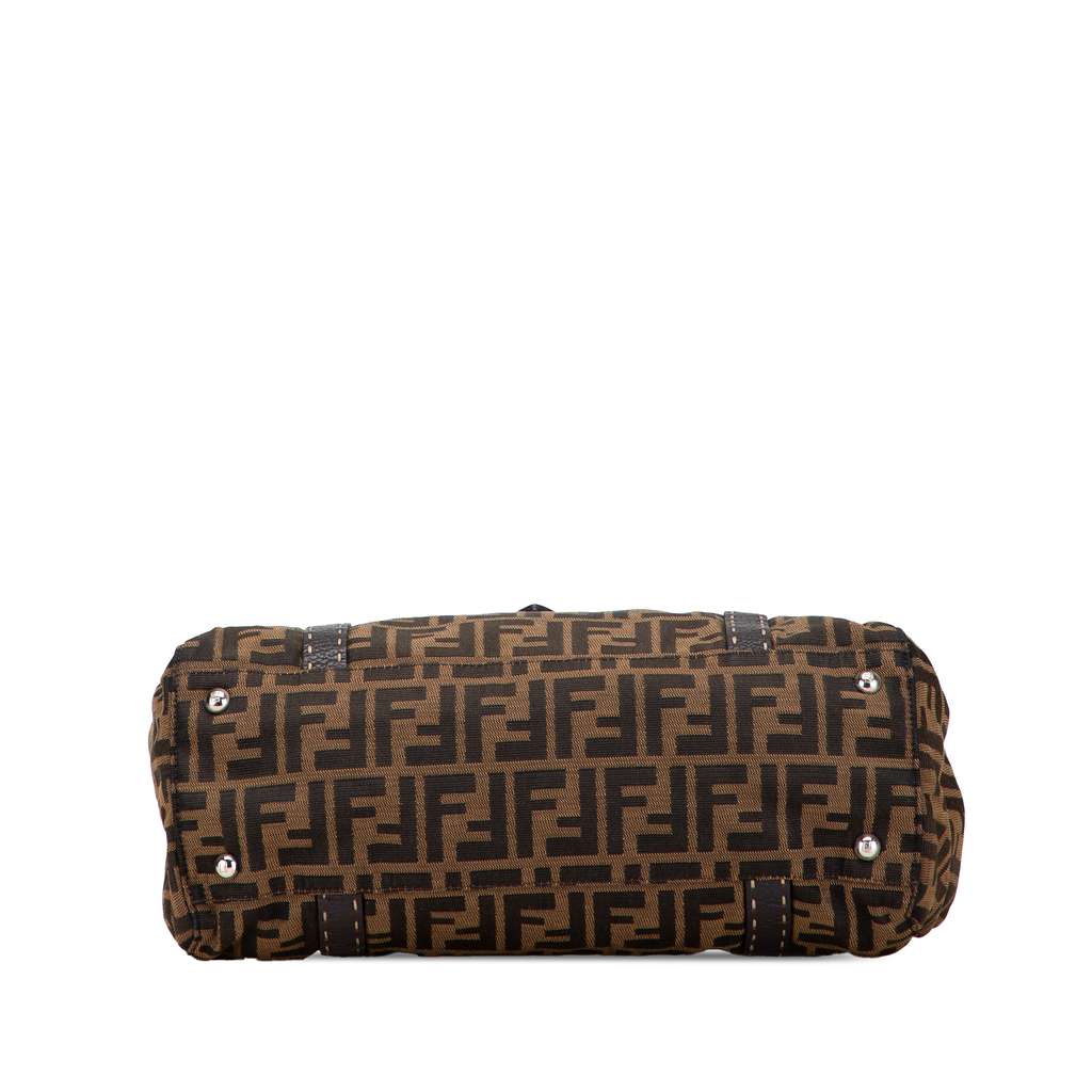 Fendi Large Zucca Canvas Selleria Linda Handbag - Image 6