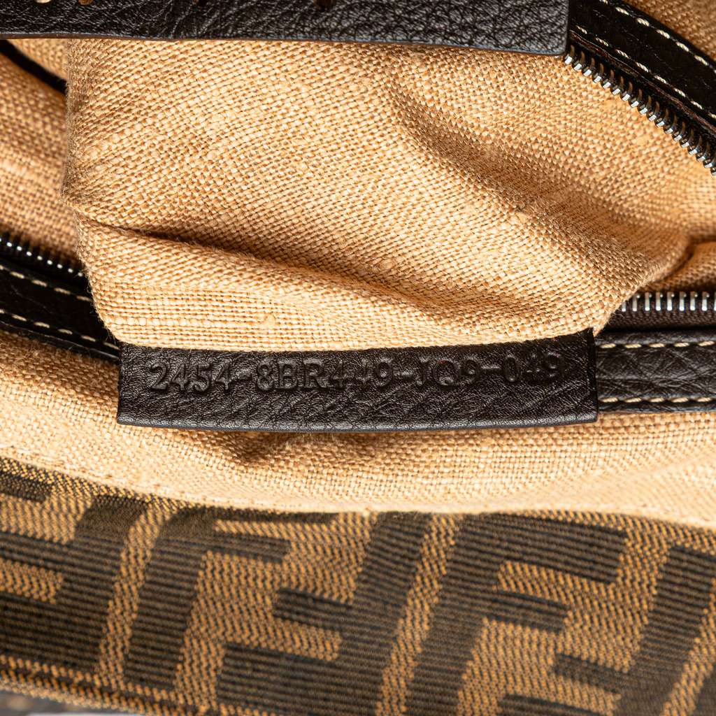 Fendi Large Zucca Canvas Selleria Linda Handbag - Detail 1