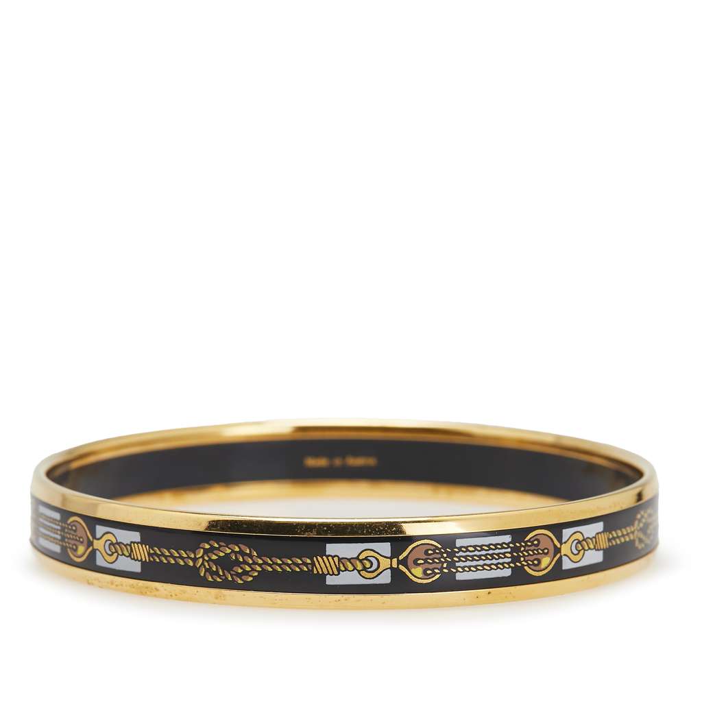 Hermès Narrow Enamel Rope Design Bangle 65 - Image 6