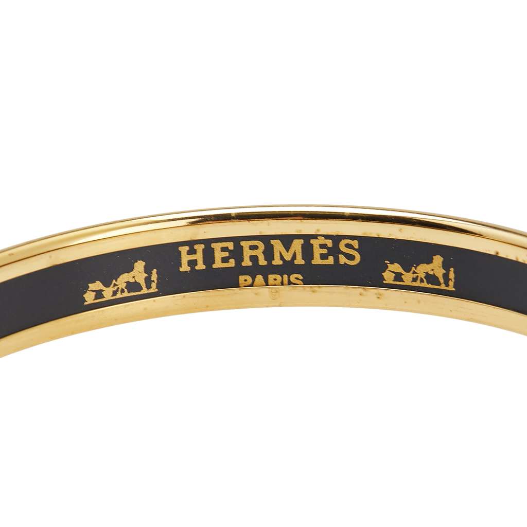 Hermès Narrow Enamel Rope Design Bangle 65 - 4