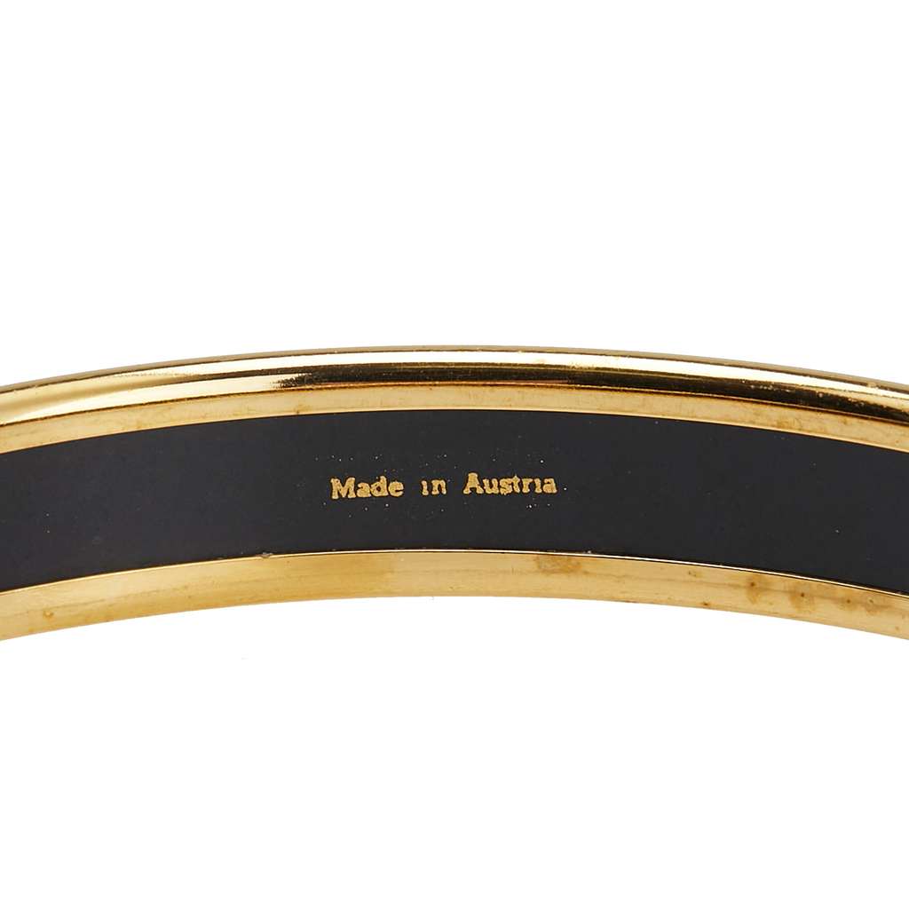 Hermès Narrow Enamel Rope Design Bangle 65 - Side view