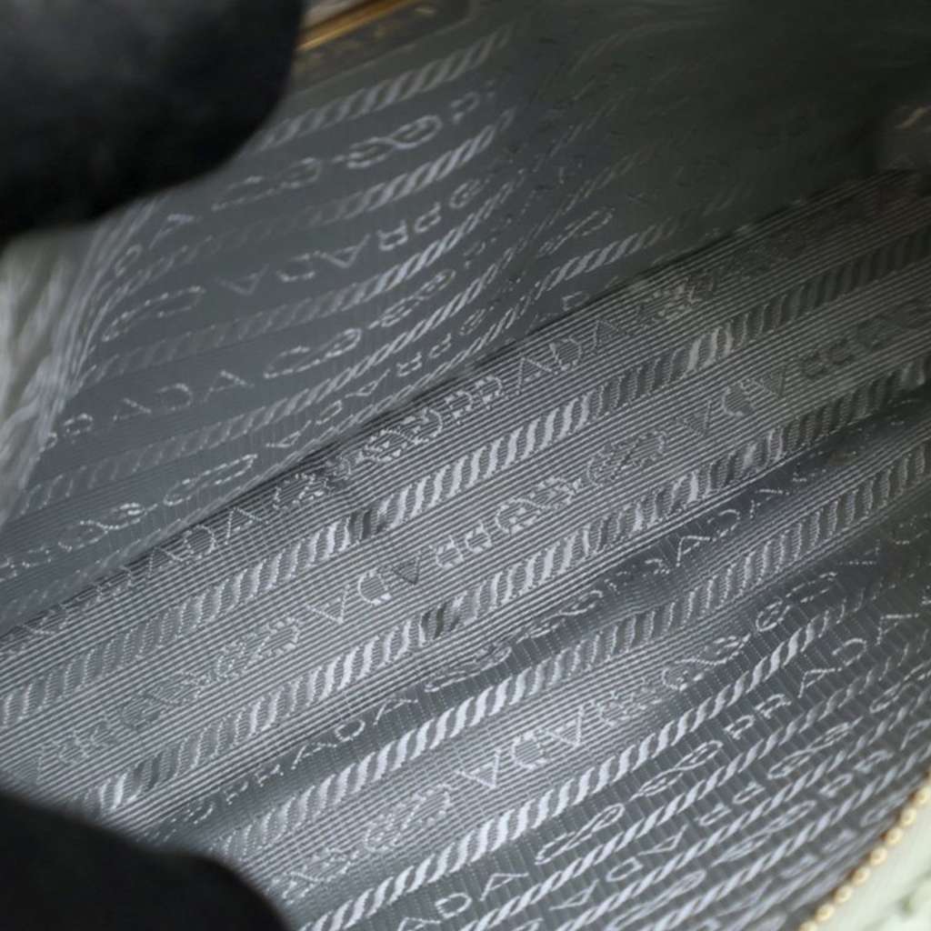 Prada Yarn Effect Raffia Crochet Re Edition 2005 Satchel - Side view