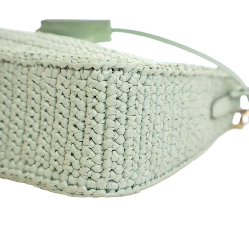 Prada Yarn Effect Raffia Crochet Re Edition 2005 Satchel - Detail 2