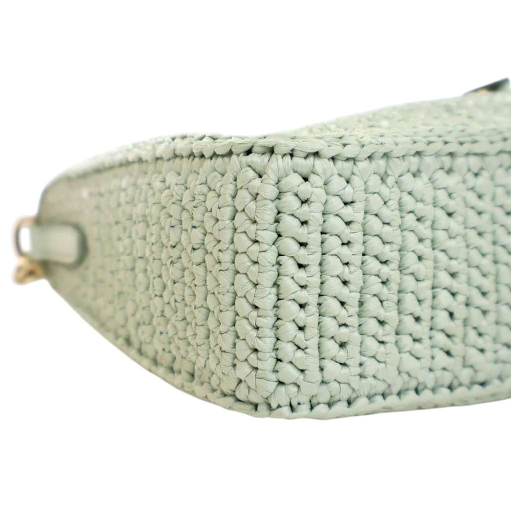 Prada Yarn Effect Raffia Crochet Re Edition 2005 Satchel - Image 10