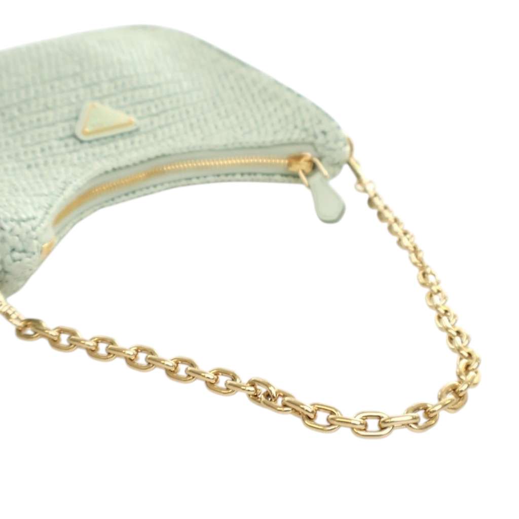 Prada Yarn Effect Raffia Crochet Re Edition 2005 Satchel - Image 11