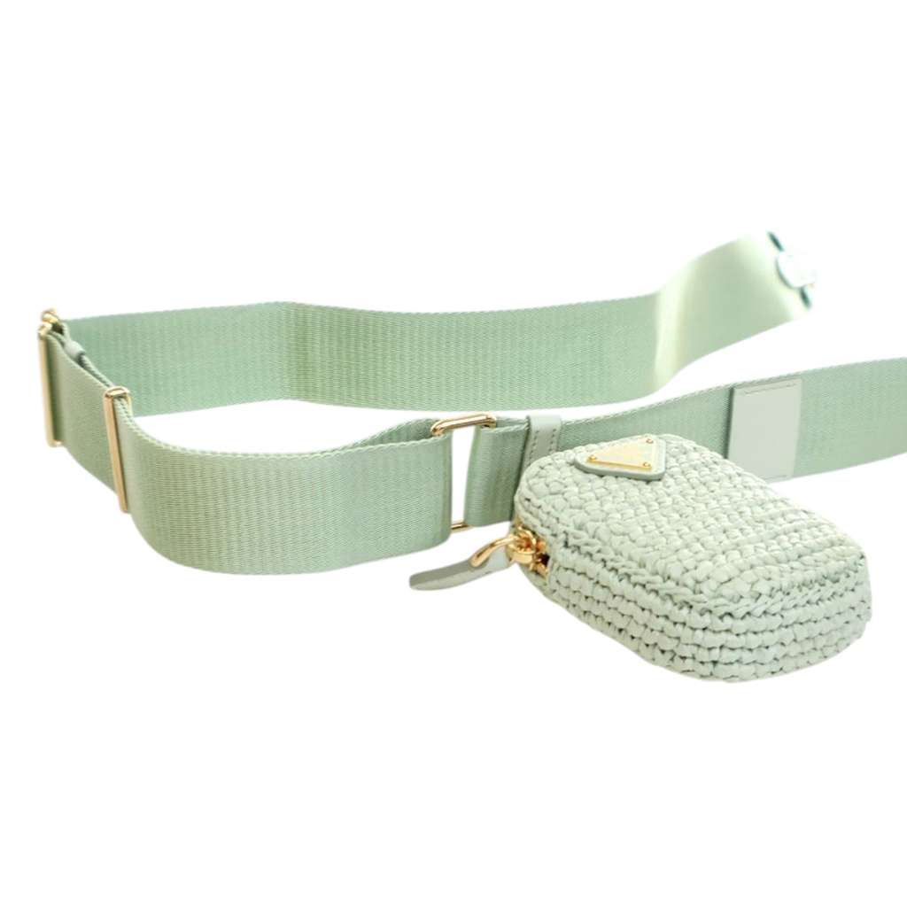 Prada Yarn Effect Raffia Crochet Re Edition 2005 Satchel - Image 12