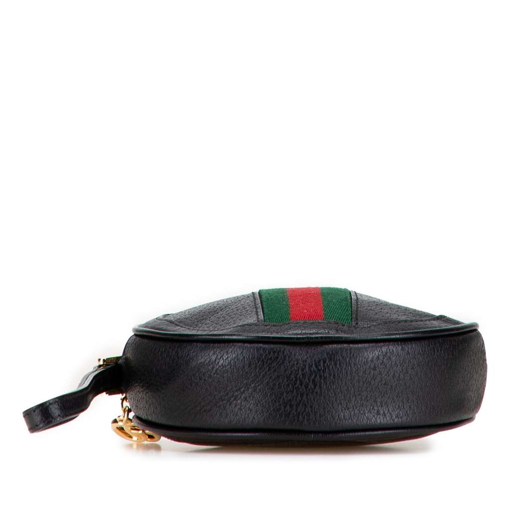 Gucci Leather Web Ophidia Round Clutch - Image 6