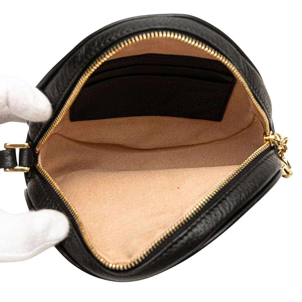 Gucci Leather Web Ophidia Round Clutch - 4