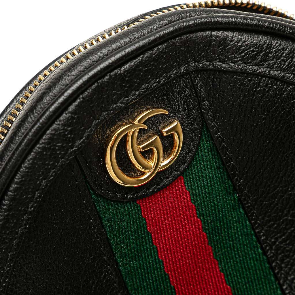 Gucci Leather Web Ophidia Round Clutch - Detail 2