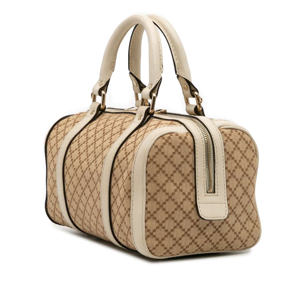Gucci Small Diamante Canvas Joy Boston Bag - Back view