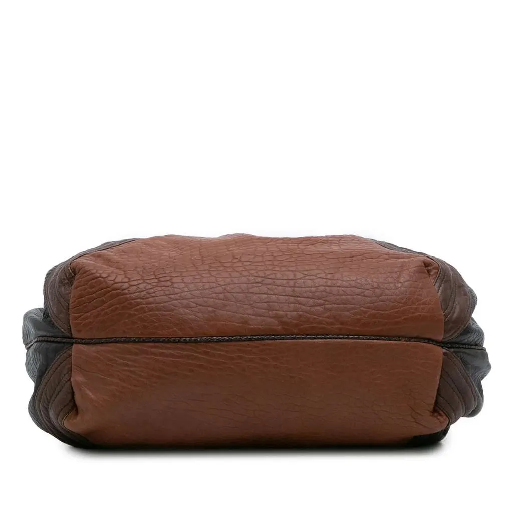 Fendi Nappa Nuvolata Spy Hobo Brown Leather Good - Inside View