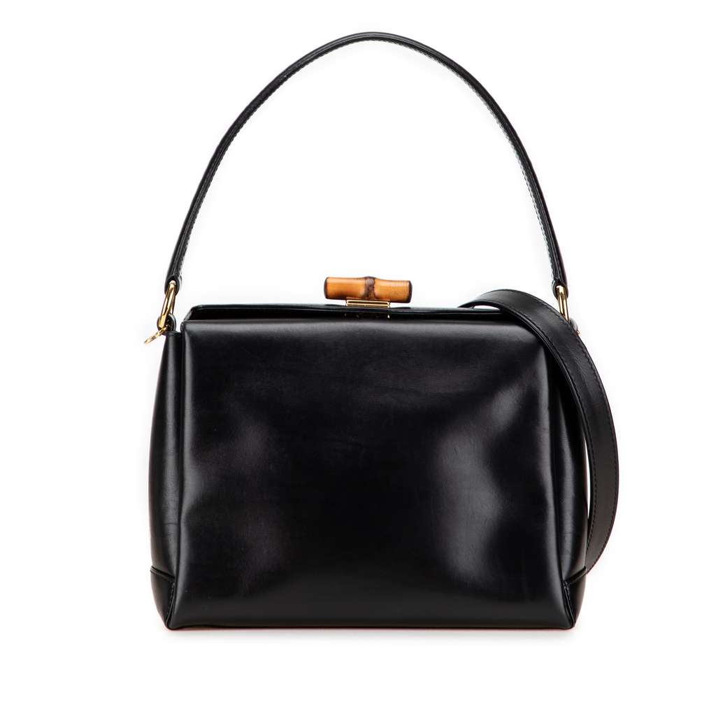 Gucci Leather Bamboo Satchel