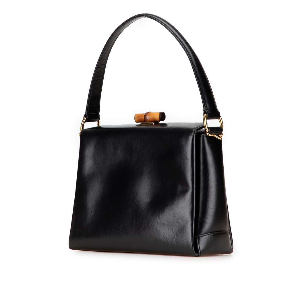 Gucci Leather Bamboo Satchel - 2