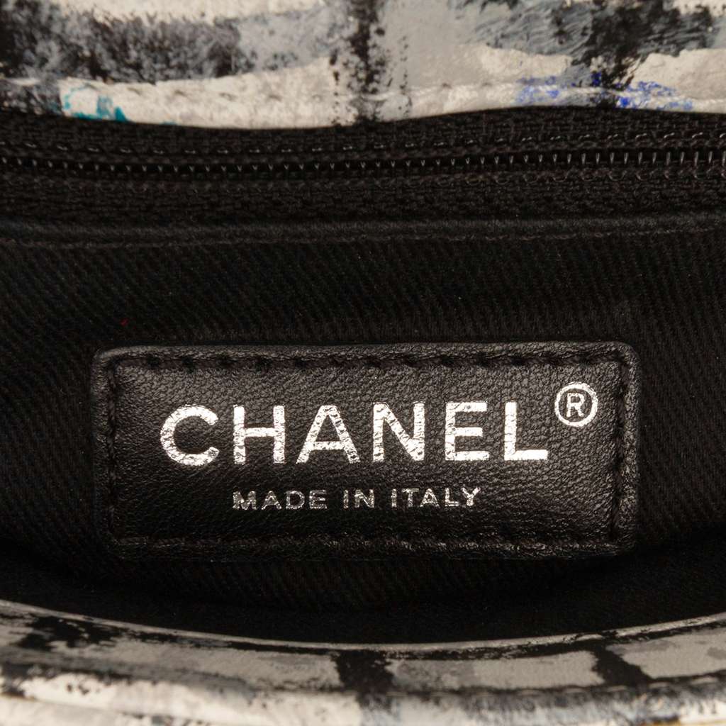 Chanel Mini Rectangular Calfskin Hand Painted Graffiti Flap - Side view