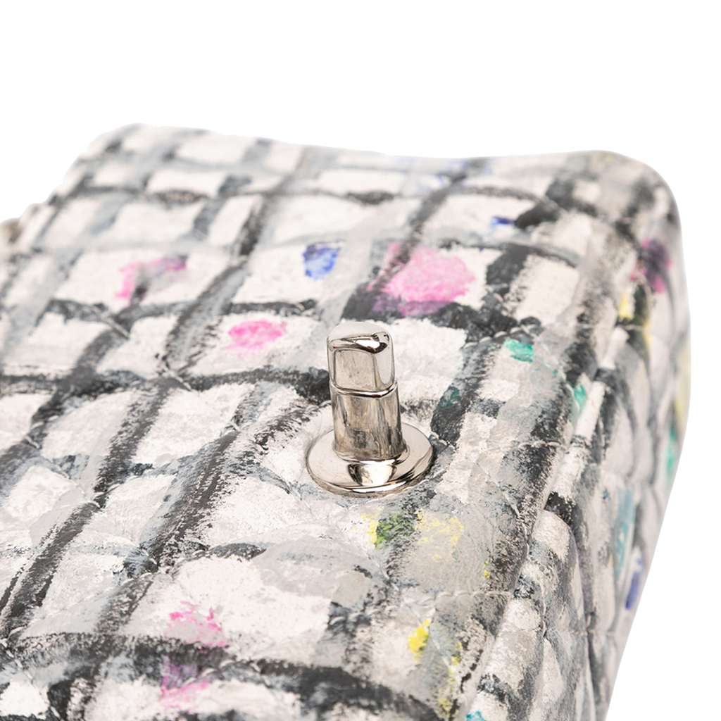 Chanel Mini Rectangular Calfskin Hand Painted Graffiti Flap - Image 10