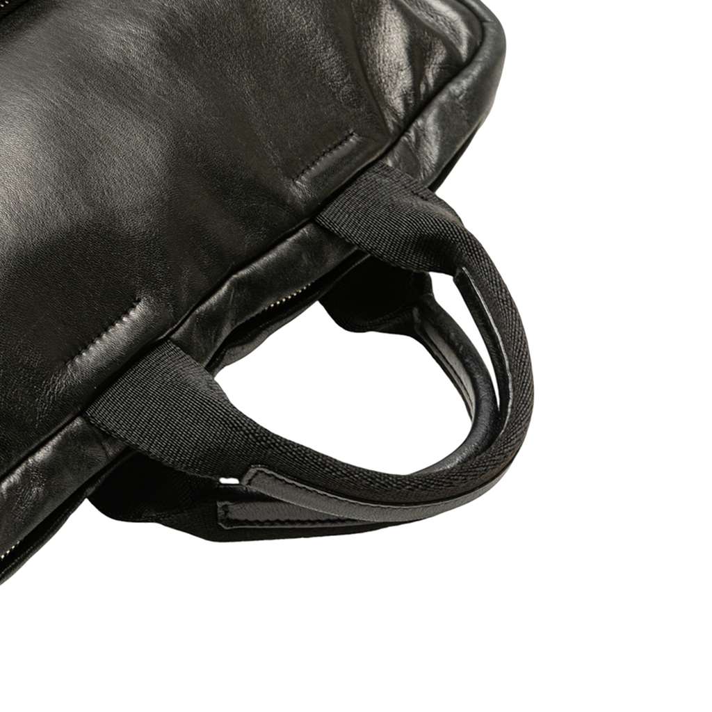 Prada Leather Logo Metal Plate Vertical Tote - Image 12