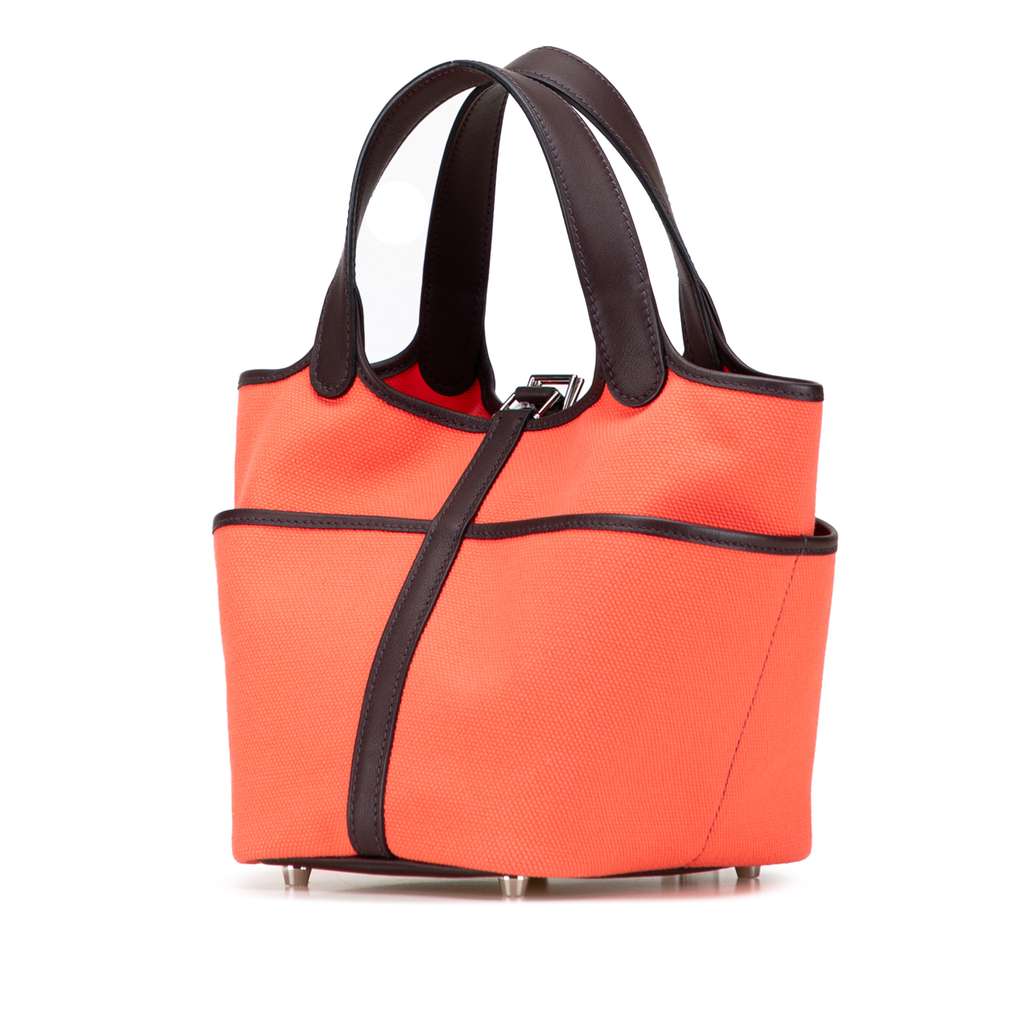 Hermès Toile Goeland and Swift Cargo Picotin Lock 18 - Back view