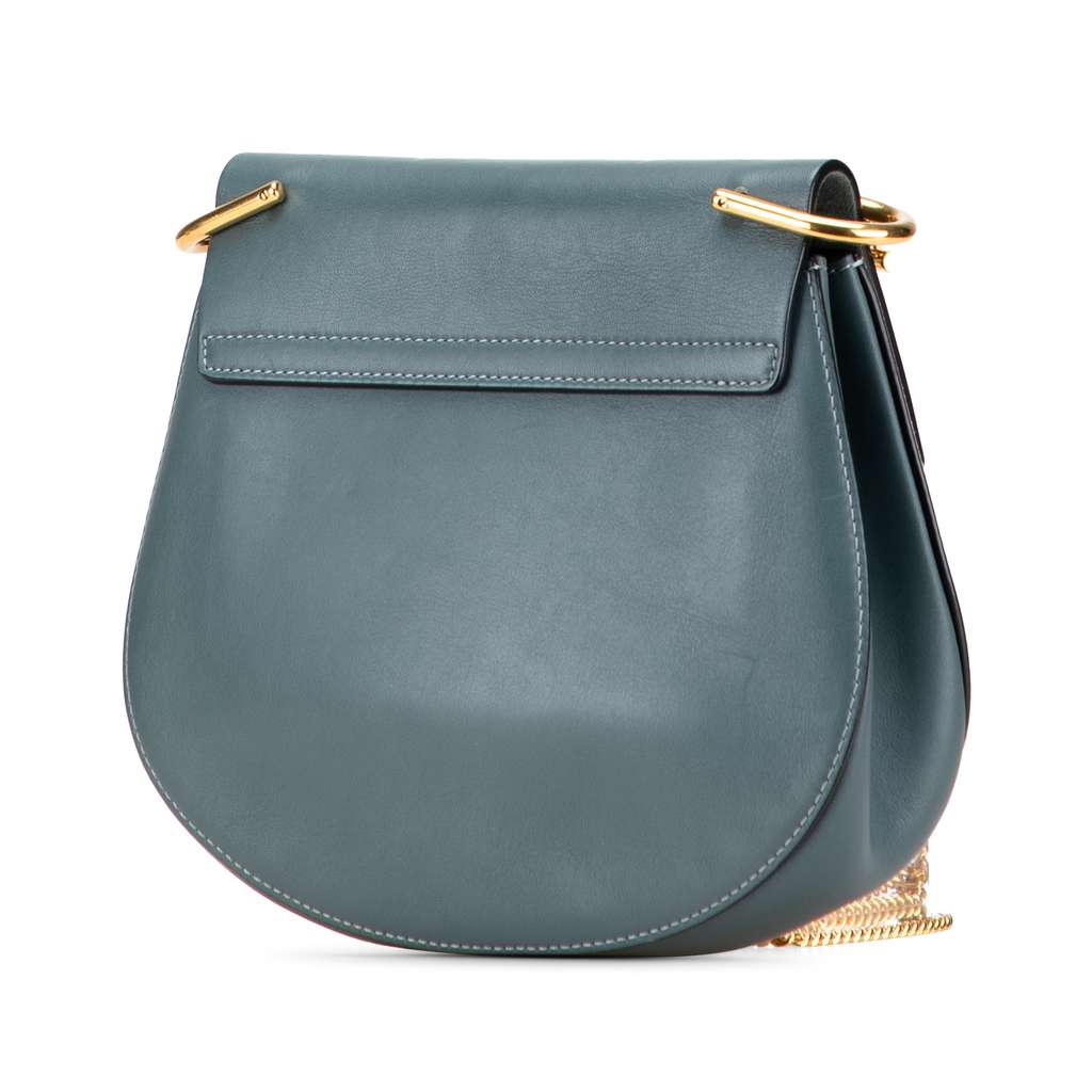 Chloé Small Suede and Calfskin Drew Crossbody - Back view