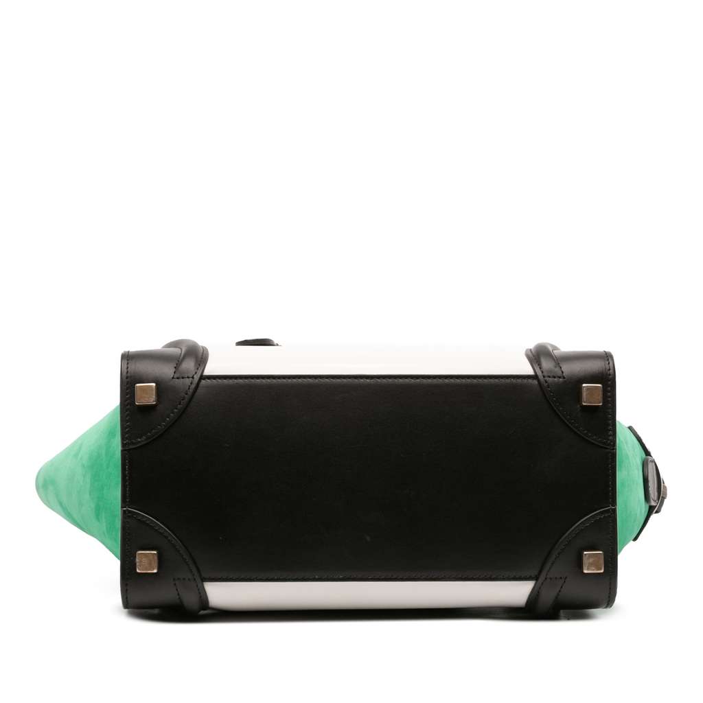 Celine Micro Tricolor Nubuck and Calfskin Luggage Tote - Image 6