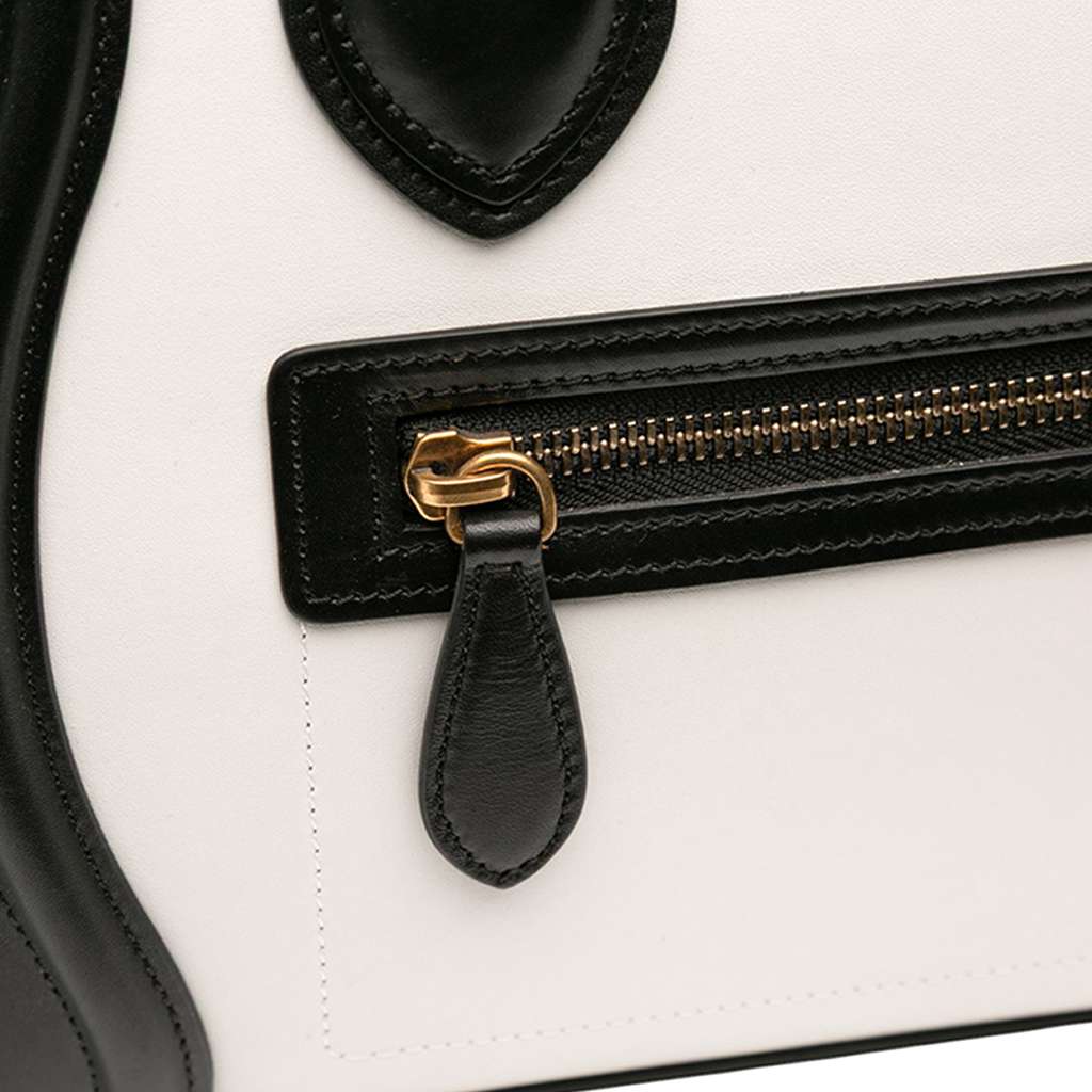 Celine Micro Tricolor Nubuck and Calfskin Luggage Tote - Detail 2