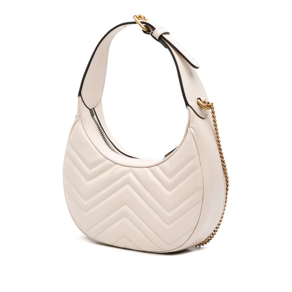 Gucci Mini GG Marmont Half Moon Bag - Back view