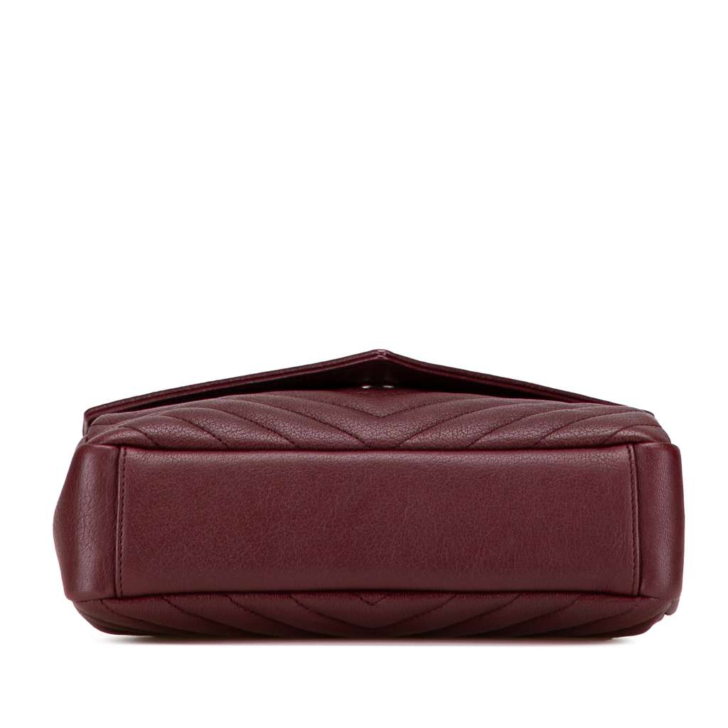 Saint Laurent Medium Monogram Chevron Quilted Lambskin College Satchel - 3