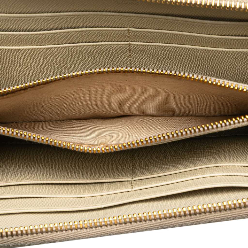 Prada Saffiano Zip Around Long Wallet - 4