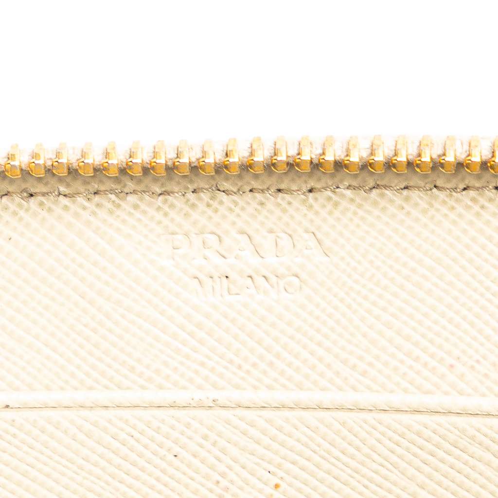 Prada Saffiano Zip Around Long Wallet - Side view