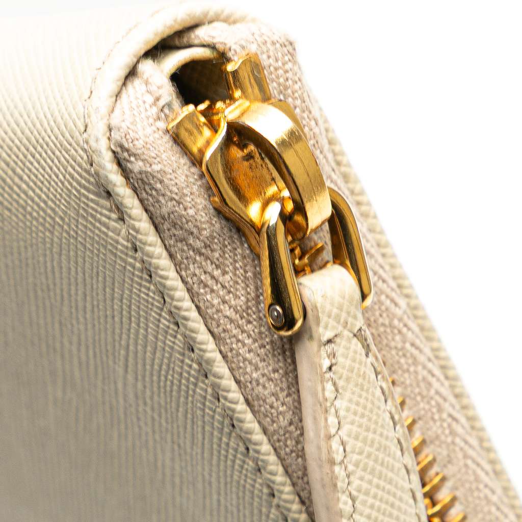 Prada Saffiano Zip Around Long Wallet - Image 10