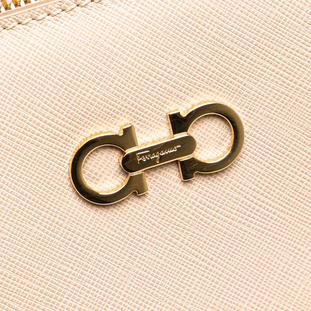 Salvatore Ferragamo Medium Leather Gancini Beky Satchel - 5