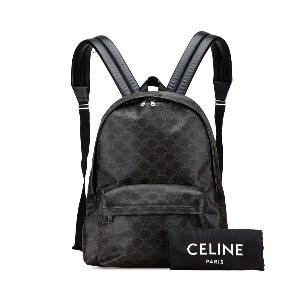 Celine Medium Triomphe Coated Canvas Backpack - Image 14