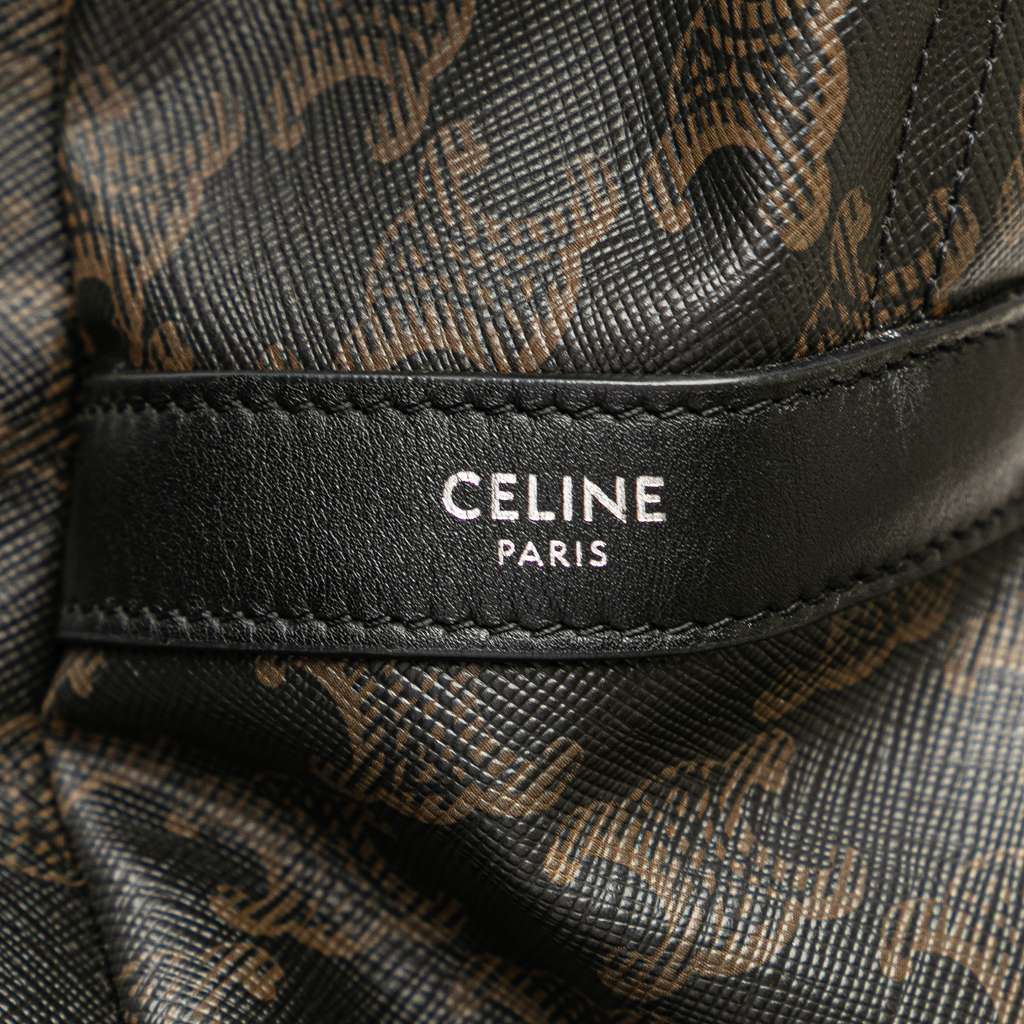 Celine Medium Triomphe Coated Canvas Backpack - Side view