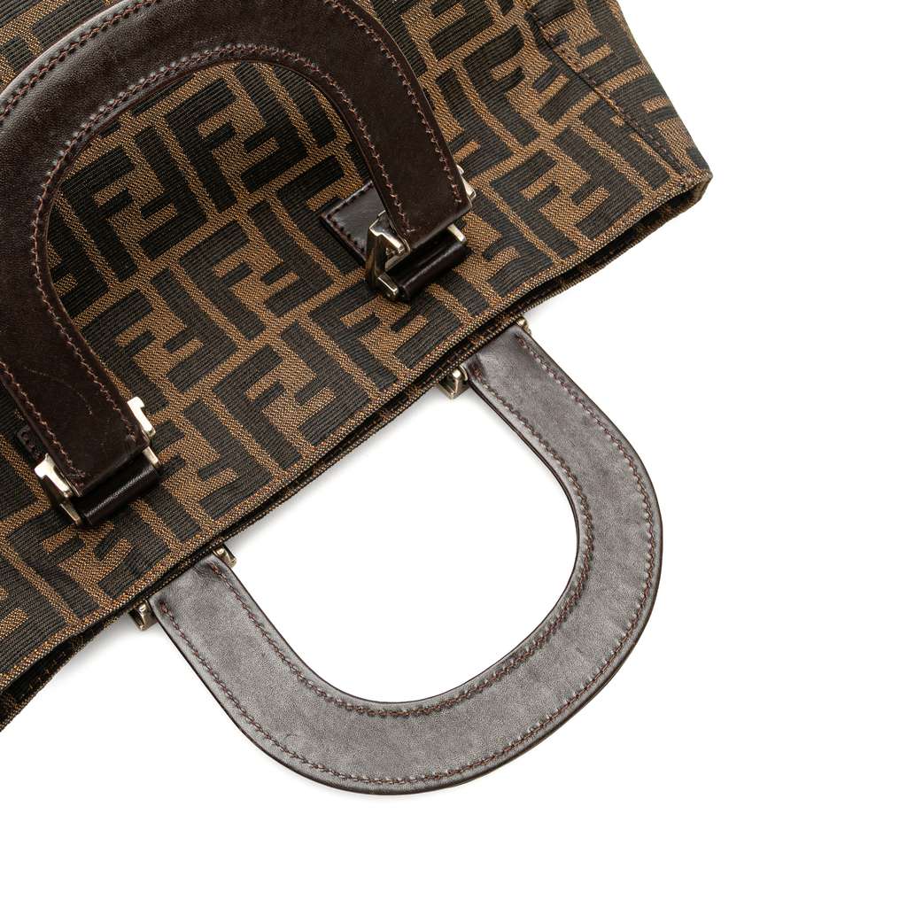 Fendi Small Zucca Canvas Twins Tote - Image 12