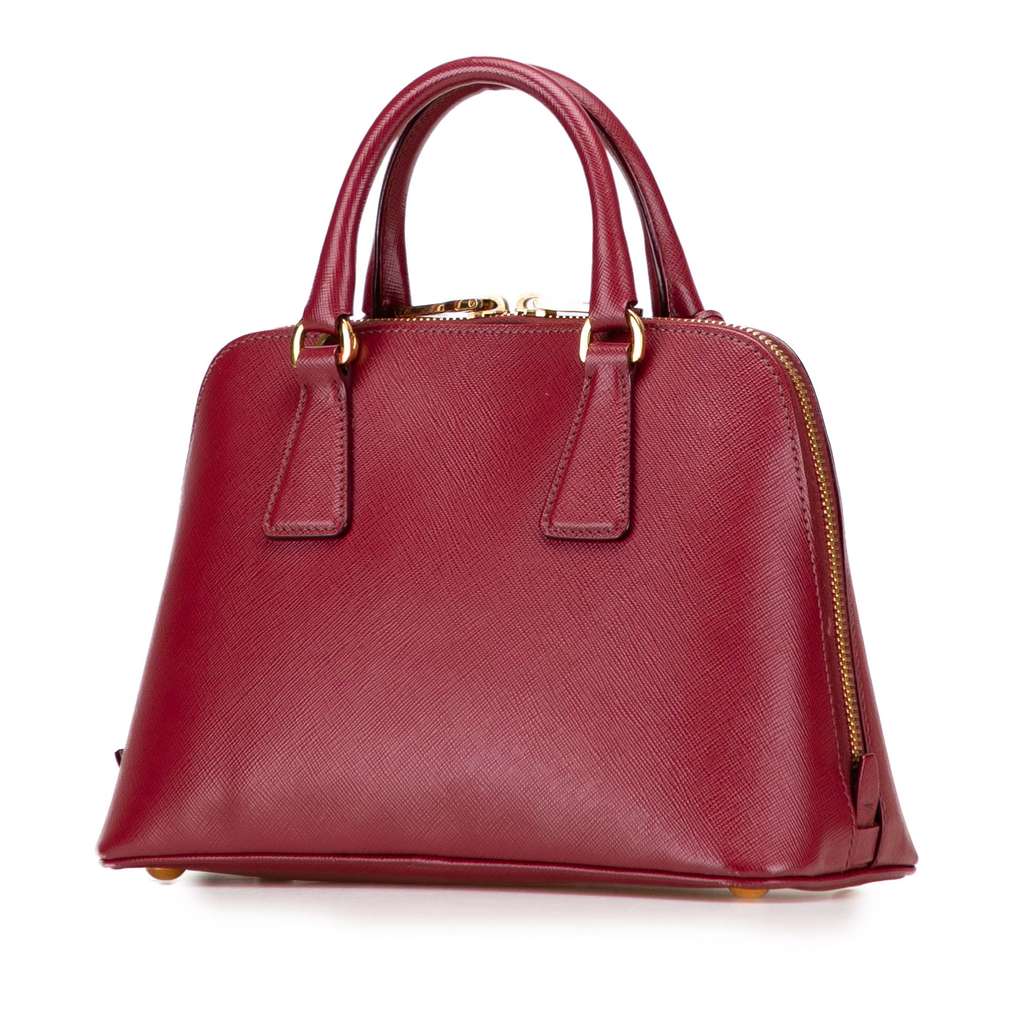 Prada Small Saffiano Lux Promenade Satchel - Back view