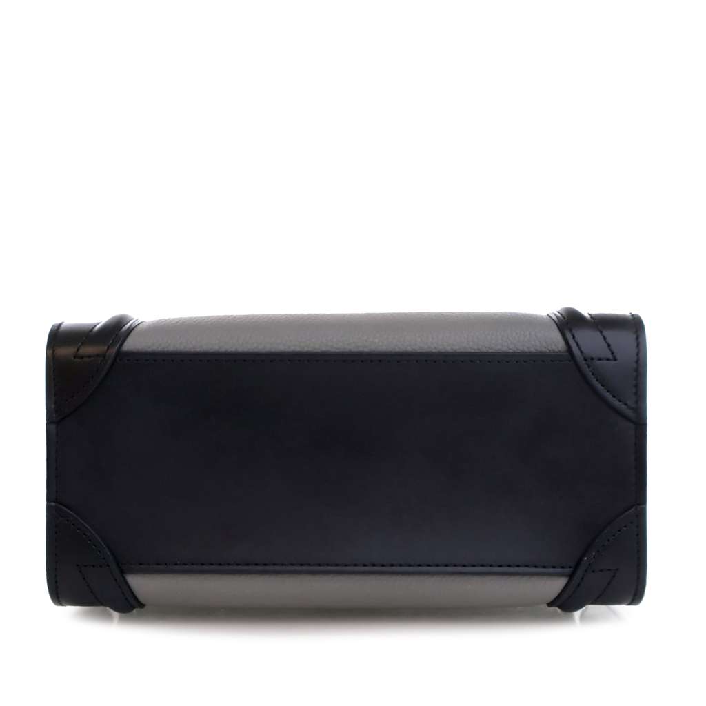 Celine Nano Tricolor Grained Calfskin and Nubuck Luggage Tote - 3