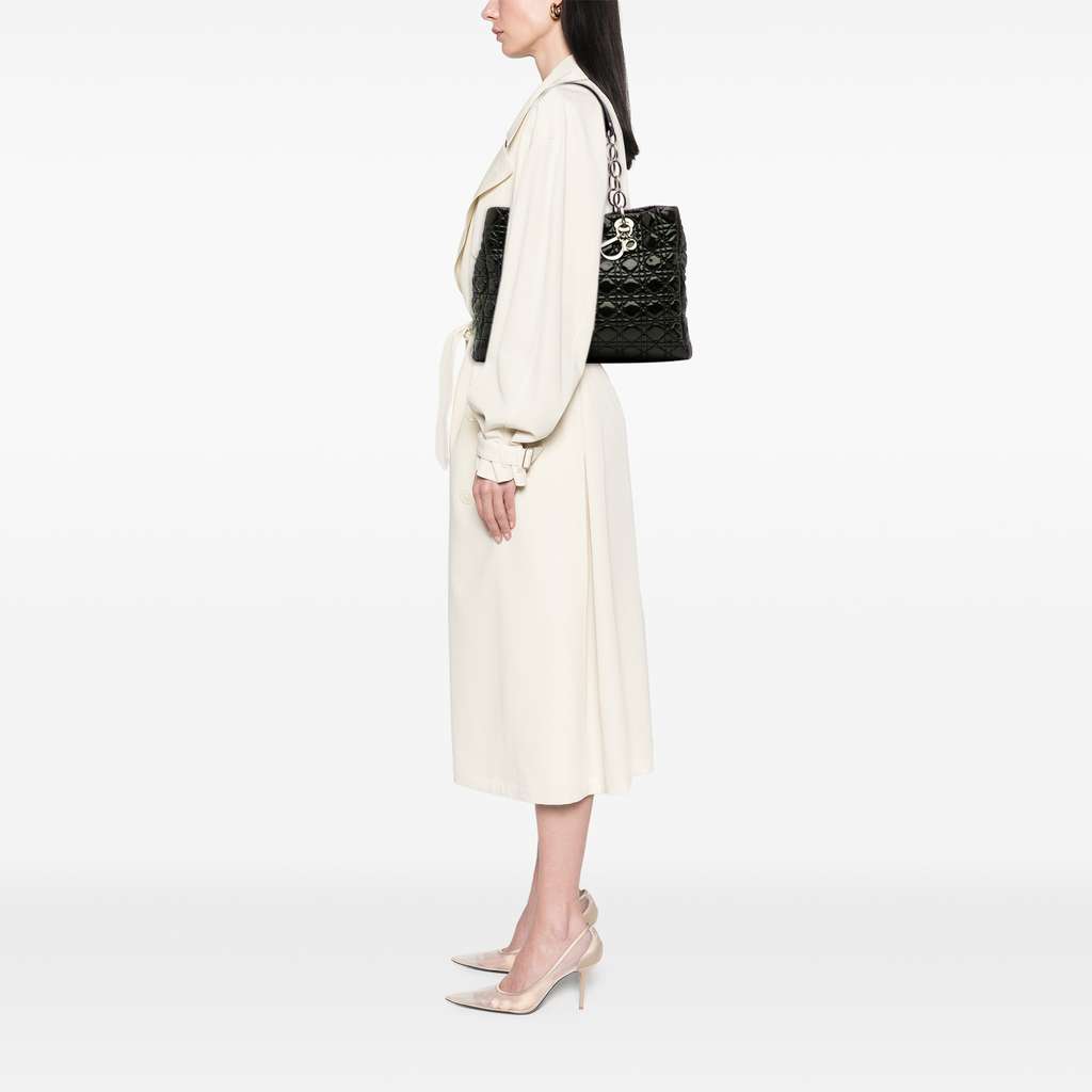 Dior Large Patent Cannage Lady Dior Soft Shopping Tote - Image 13