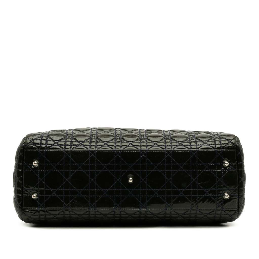 Dior Large Patent Cannage Lady Dior Soft Shopping Tote - Image 6