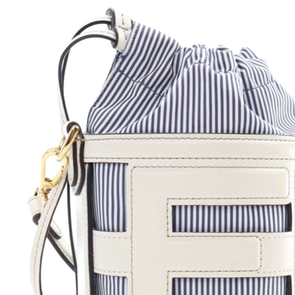 Fendi Mini Nylon Vitello King Logo Step Out Bag - Detail 1