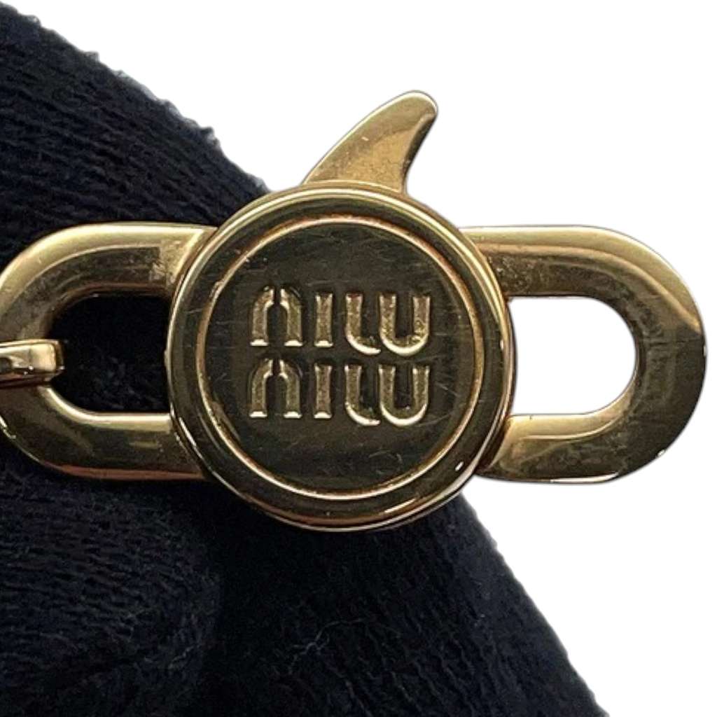 Miu Miu Gold Plated Faux Pearl Long Necklace - 4