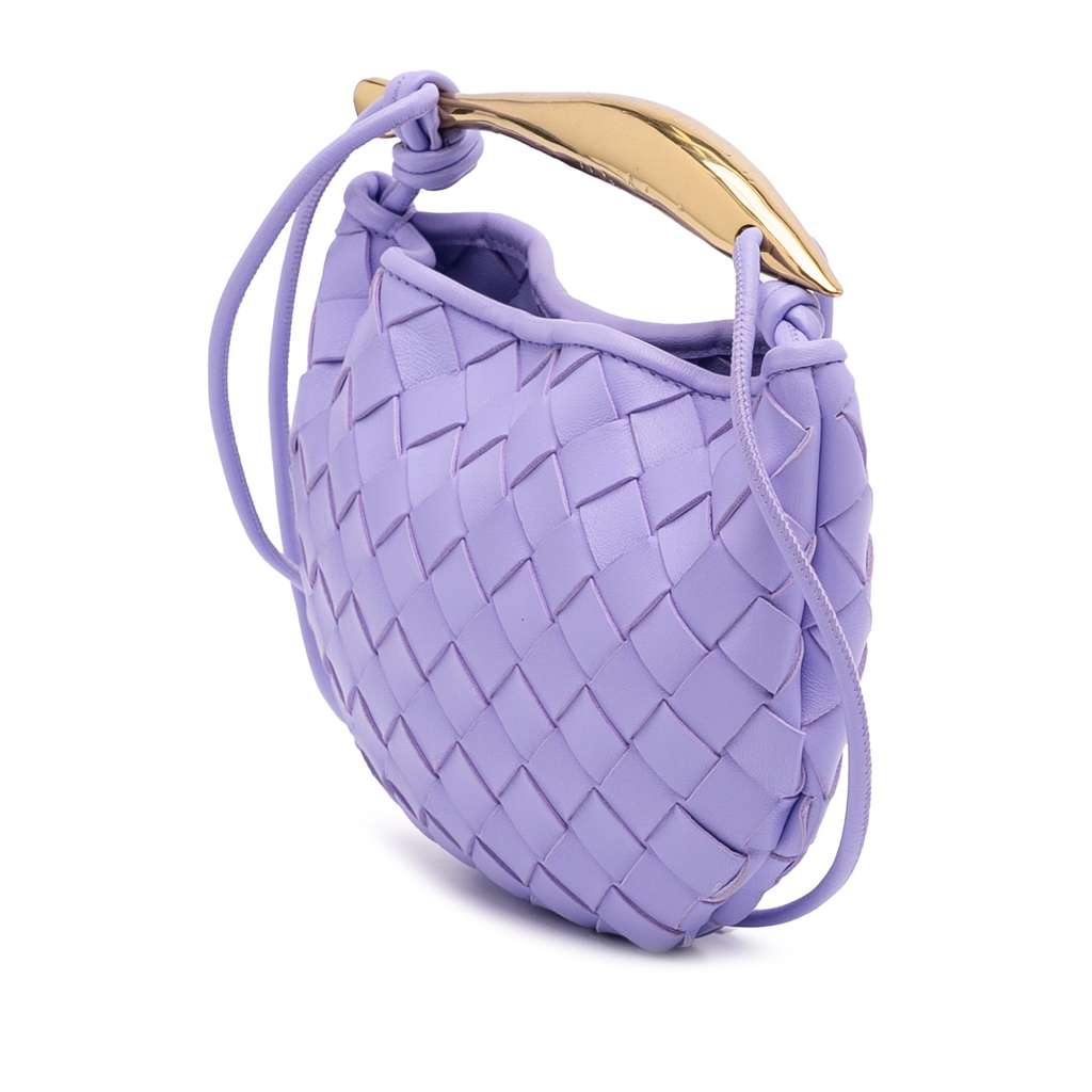 Bottega Veneta Baby Lambskin Intrecciato Sardine Bag - Back view