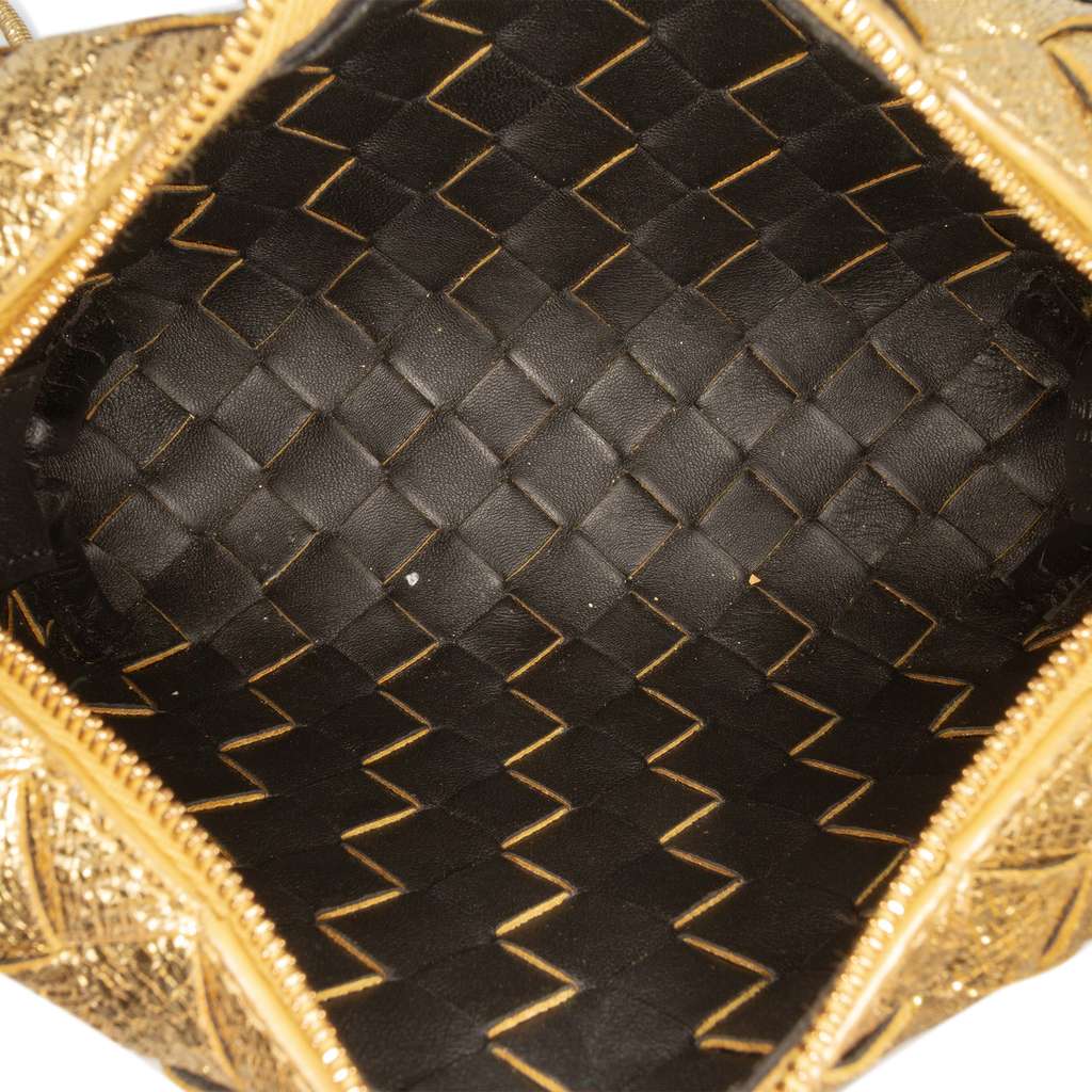 Bottega Veneta Mini Metallic Lambskin Intrecciato Loop Camera Bag - 4