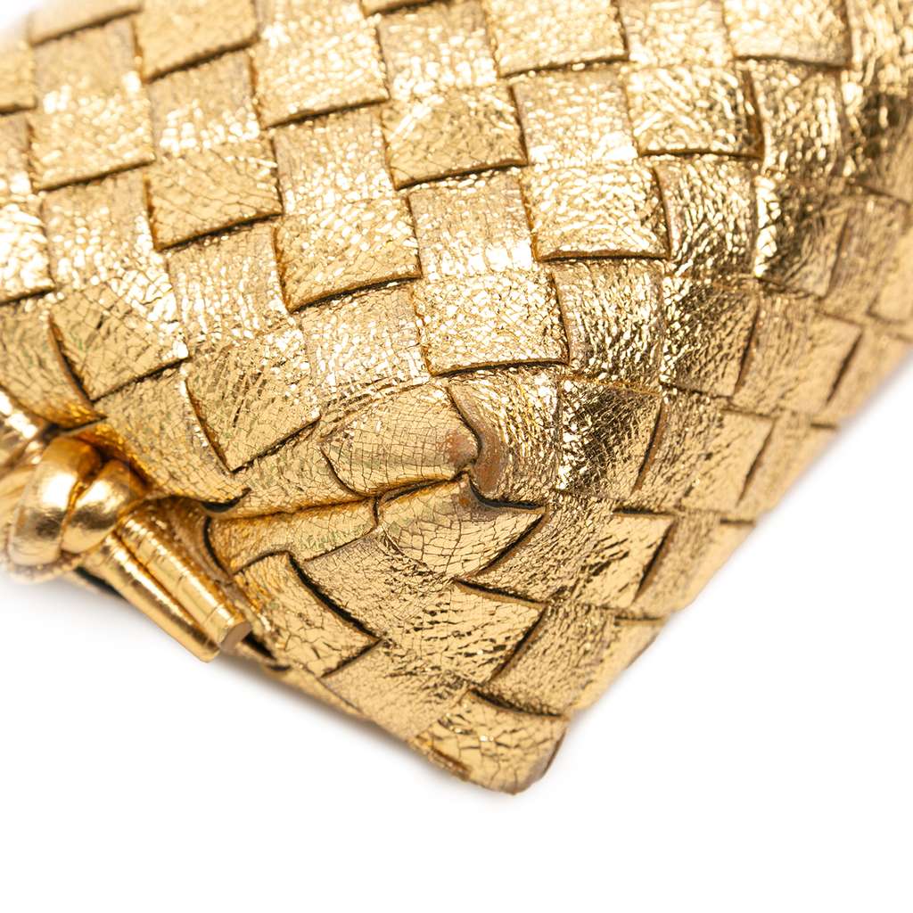 Bottega Veneta Mini Metallic Lambskin Intrecciato Loop Camera Bag - 5