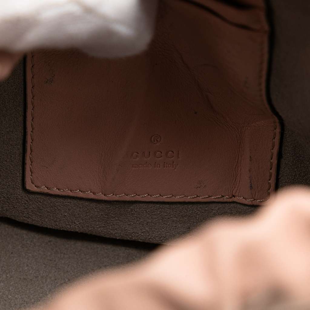 Gucci Small GG Marmont Leather Matelasse Bucket Bag - Side view