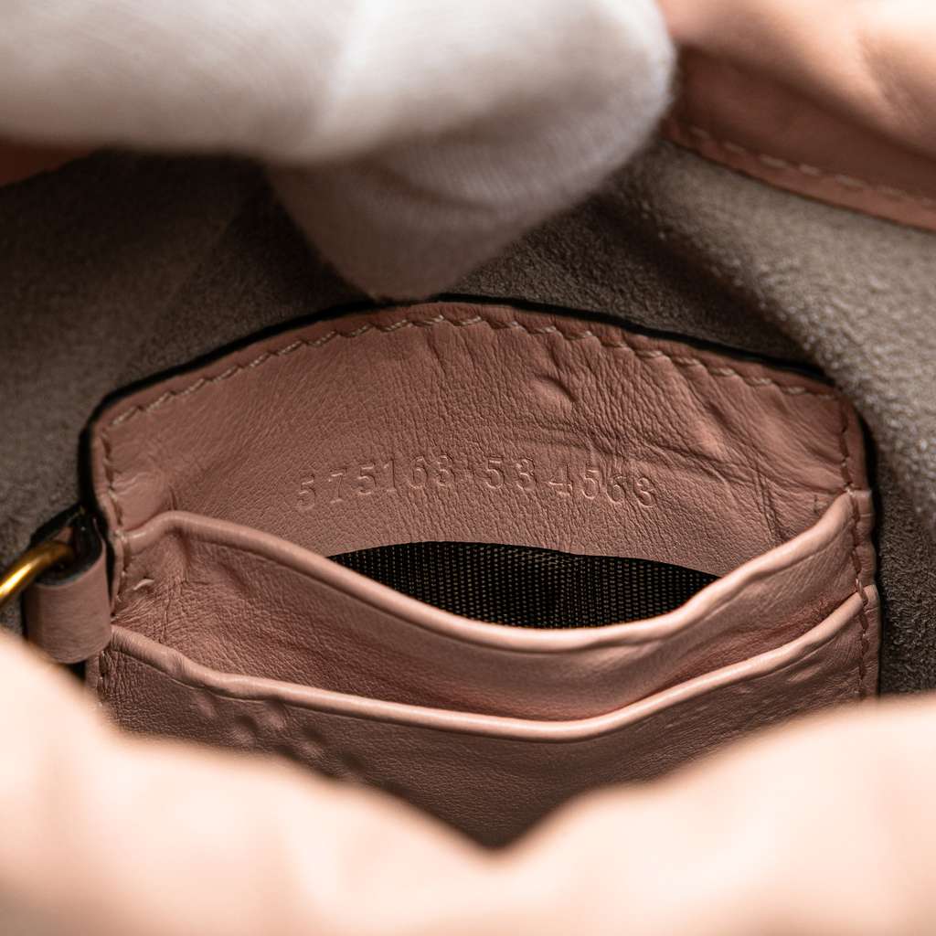 Gucci Small GG Marmont Leather Matelasse Bucket Bag - Detail 1