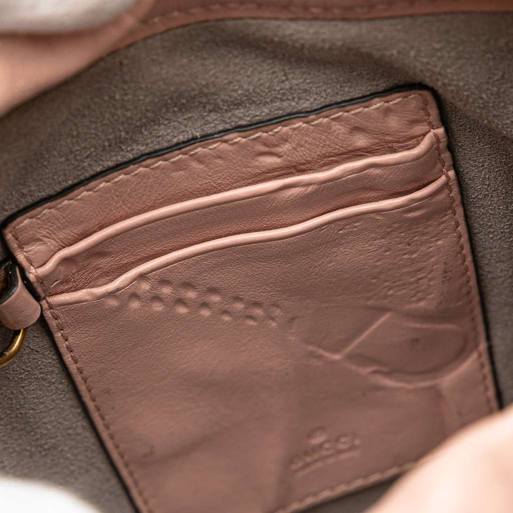 Gucci Small GG Marmont Leather Matelasse Bucket Bag - Image 10