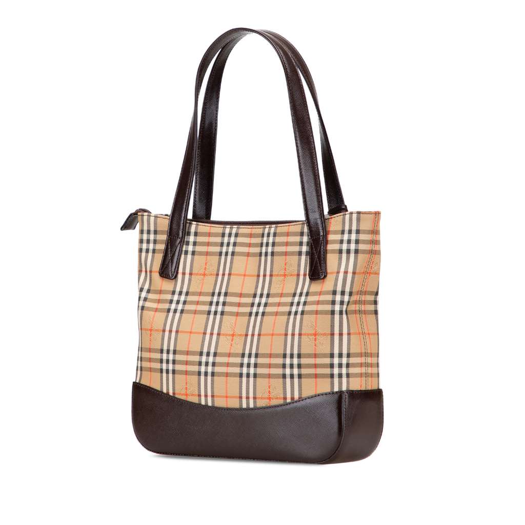 Burberry Haymarket Check Canvas Tote - Back view